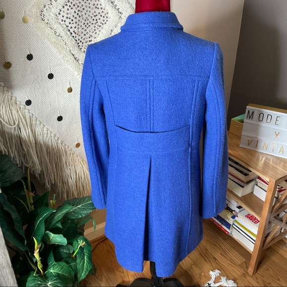 Lands’ End Misses Wool Blend Peacoat Size 4 Blue Wool Coat - Picture 6 of 8